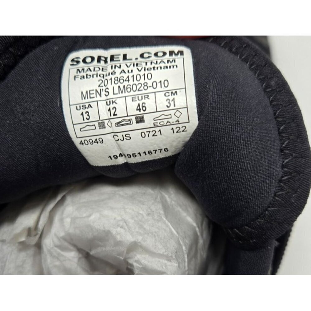 Sorel Sneakers Men's Black Explorer Blitz Stride Strap size 13 - Picture 9 of 9